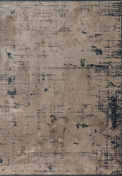 Space Dark Beige - Matte Black Rug