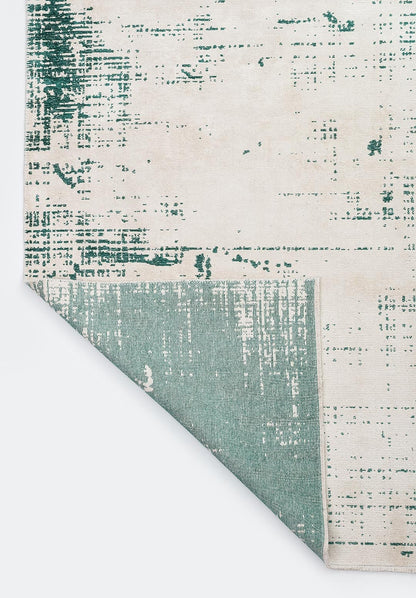 Space Ecru - Dark Green Rug