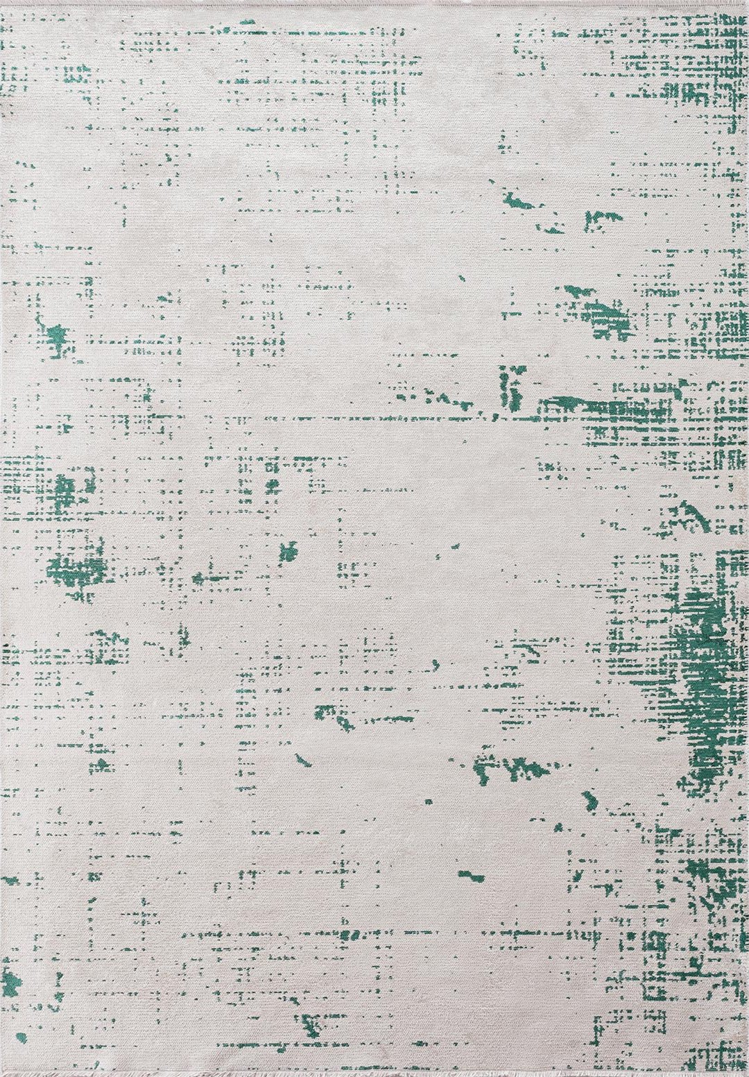Space Ecru - Dark Green Rug