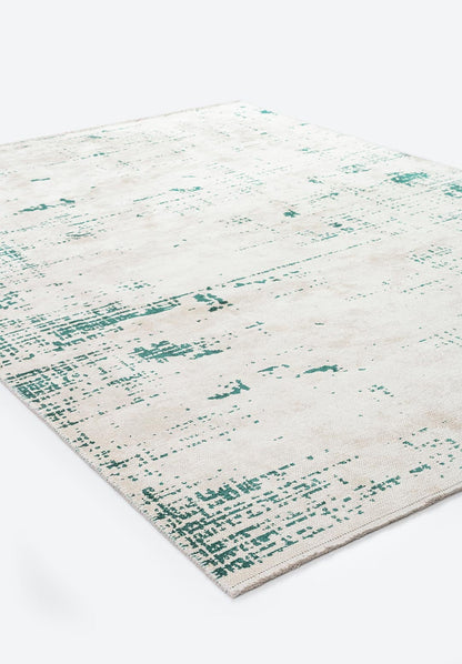 Space Ecru - Dark Green Rug