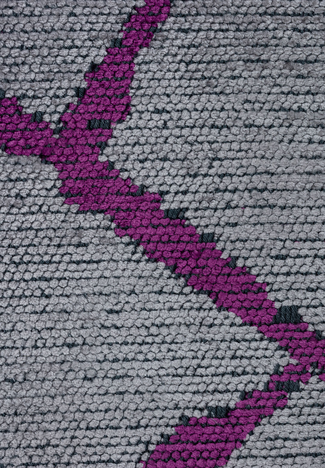 Grid Light Grey - Purple Rug