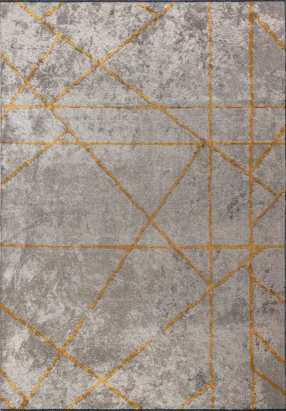 Grid Beige - Mustard Rug