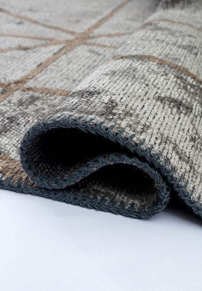 Grid Beige - Mink Rug