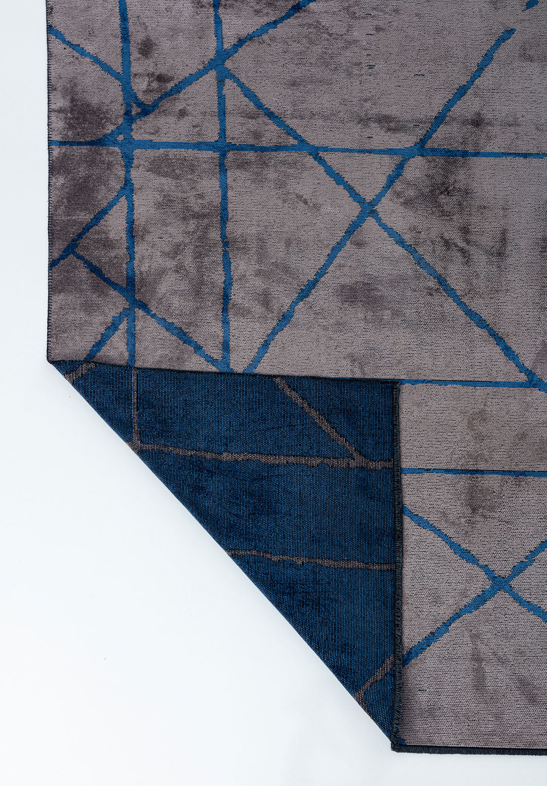 Grid Dark Grey - Navy Blue Rug
