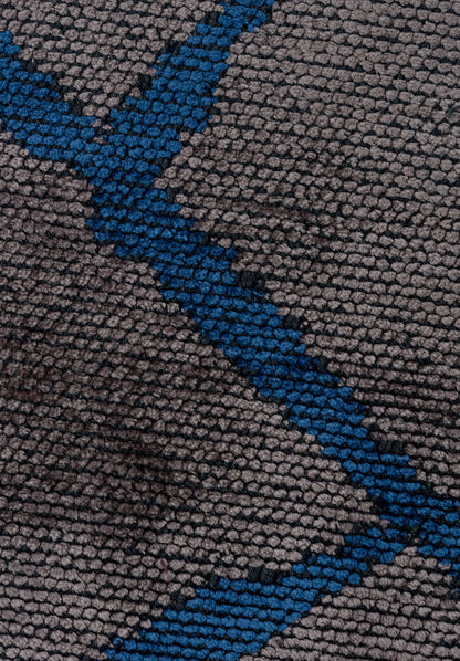 Grid Dark Grey - Navy Blue Rug