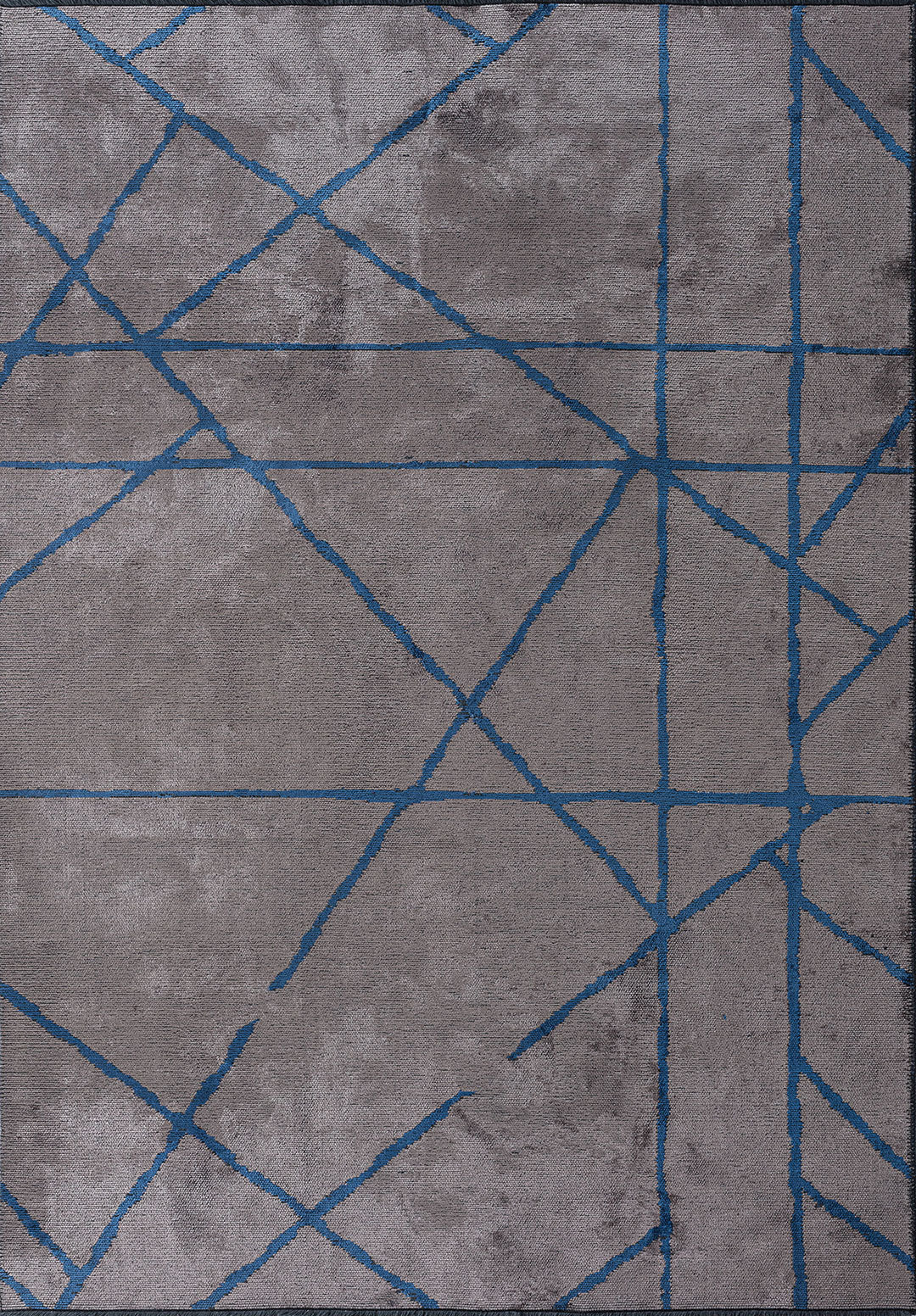 Grid Dark Grey - Navy Blue Rug