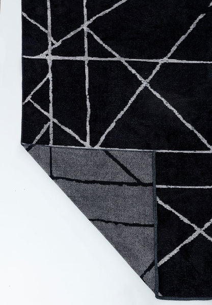Grid Black - Light Grey Rug