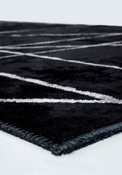 Grid Black - Light Grey Rug