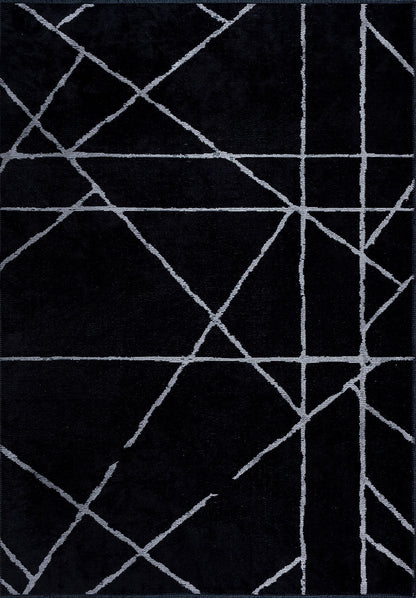 Grid Black - Light Grey Rug