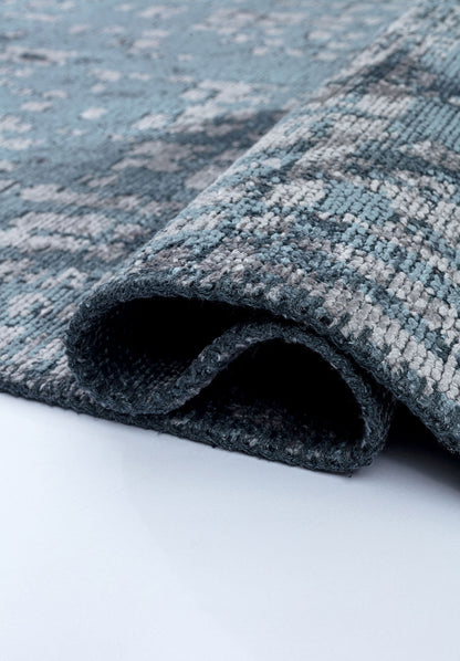 Pixel Blue - Light Grey Rug