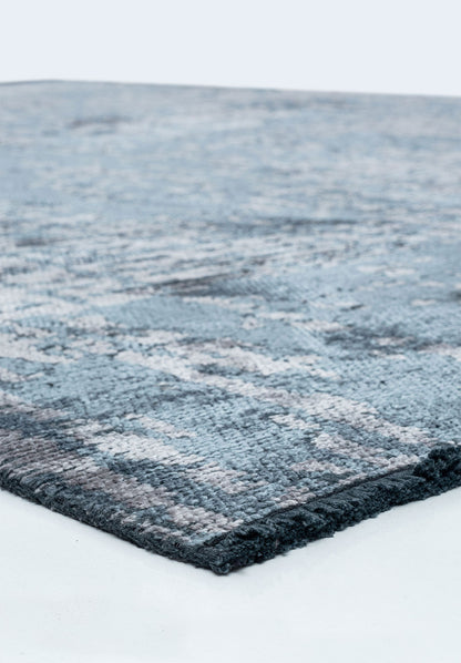 Pixel Blue - Light Grey Rug