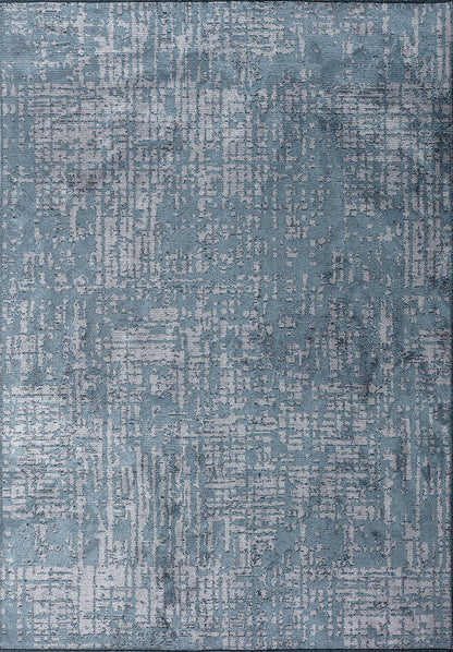 Pixel Blue - Light Grey Rug