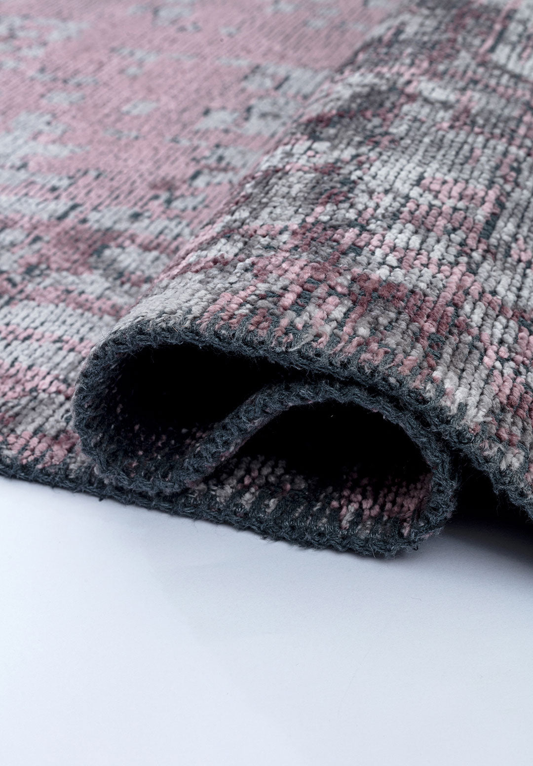 Pixel Damson - Light Grey Rug