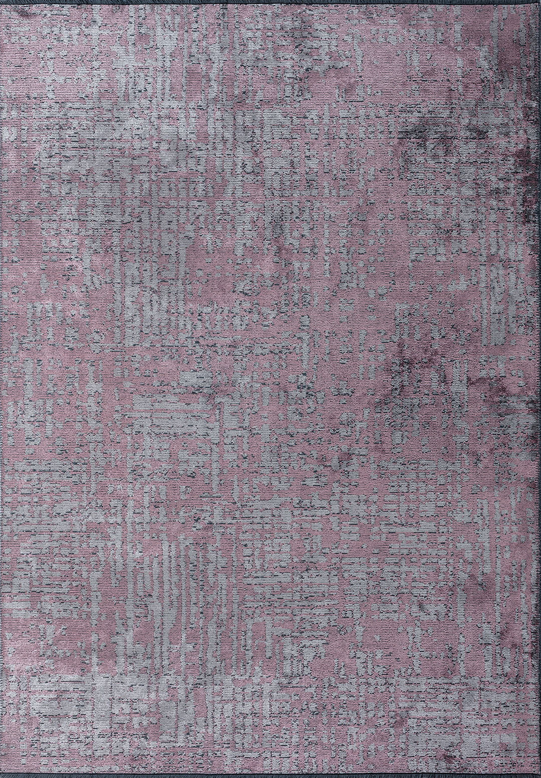 Pixel Damson - Light Grey Rug
