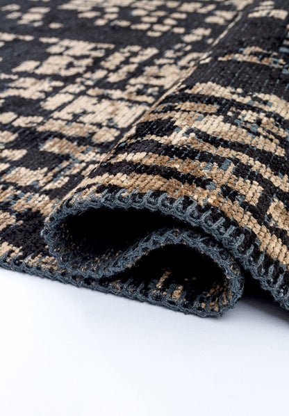 Pixel Black - Dark Beige Rug