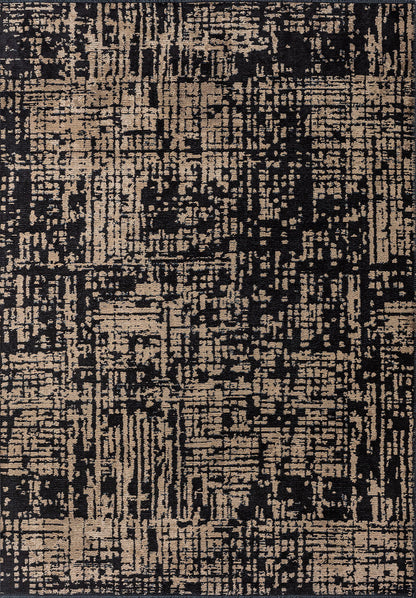 Pixel Black - Dark Beige Rug
