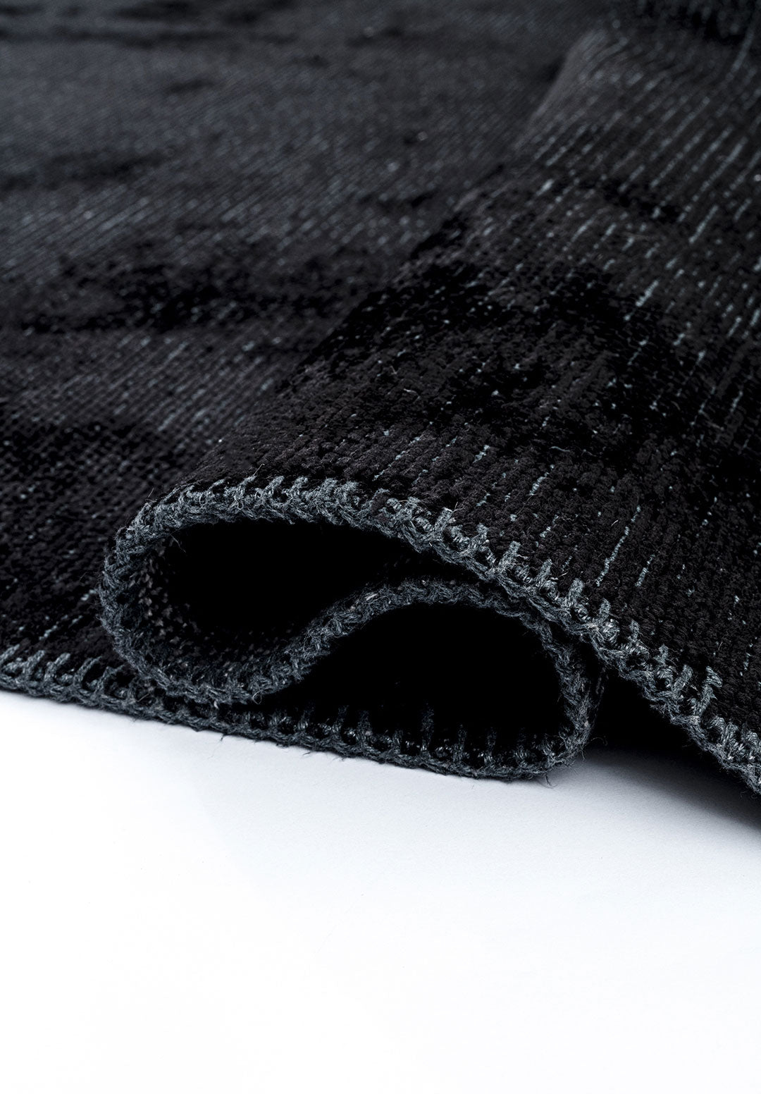 Barber Light Grey - Black Rug