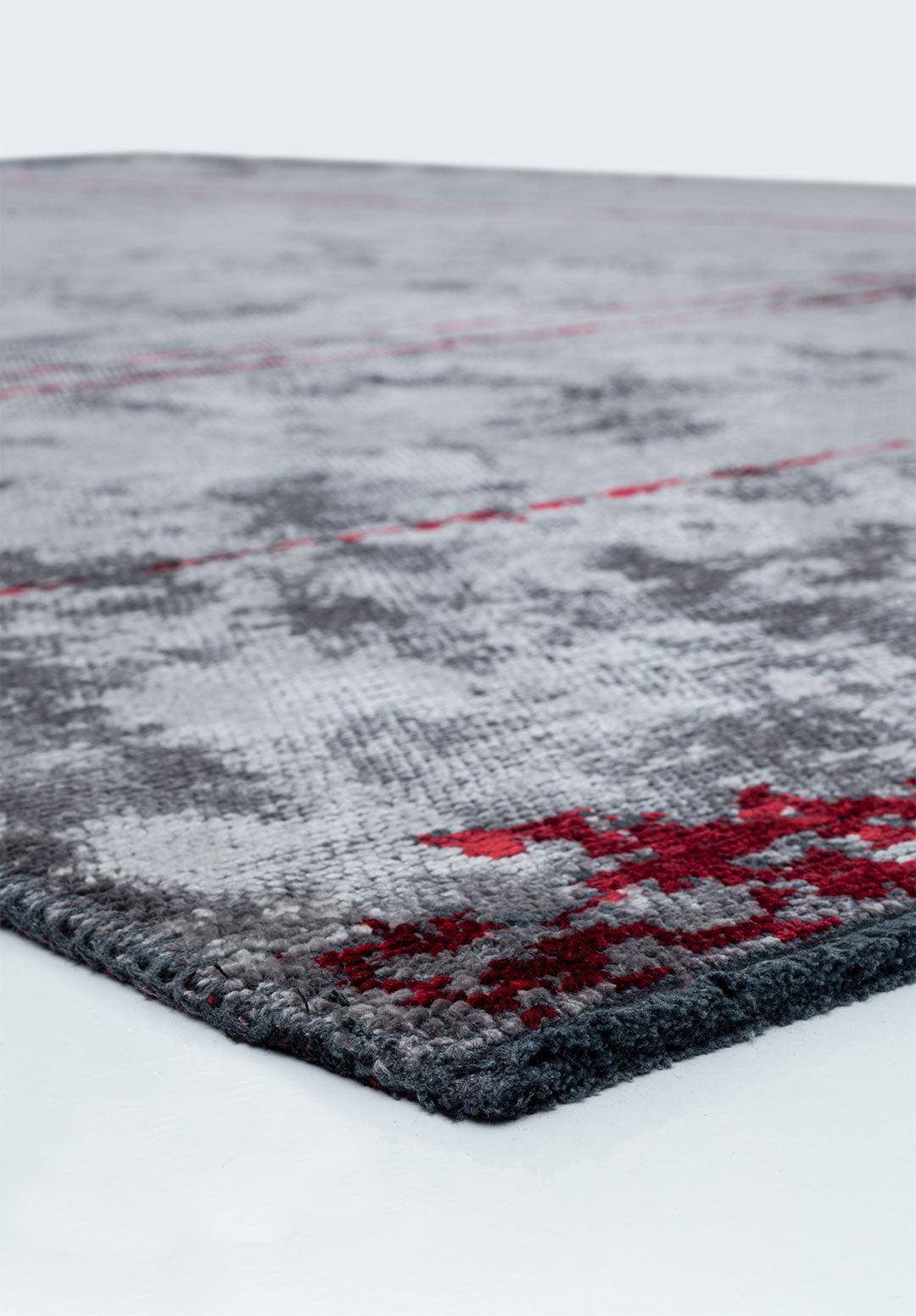 Barber Red - Light Grey Rug