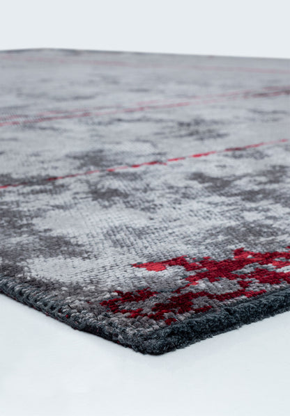 Barber Red - Light Grey Rug