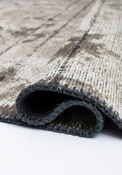 Barber Dark Grey - Cream Rug