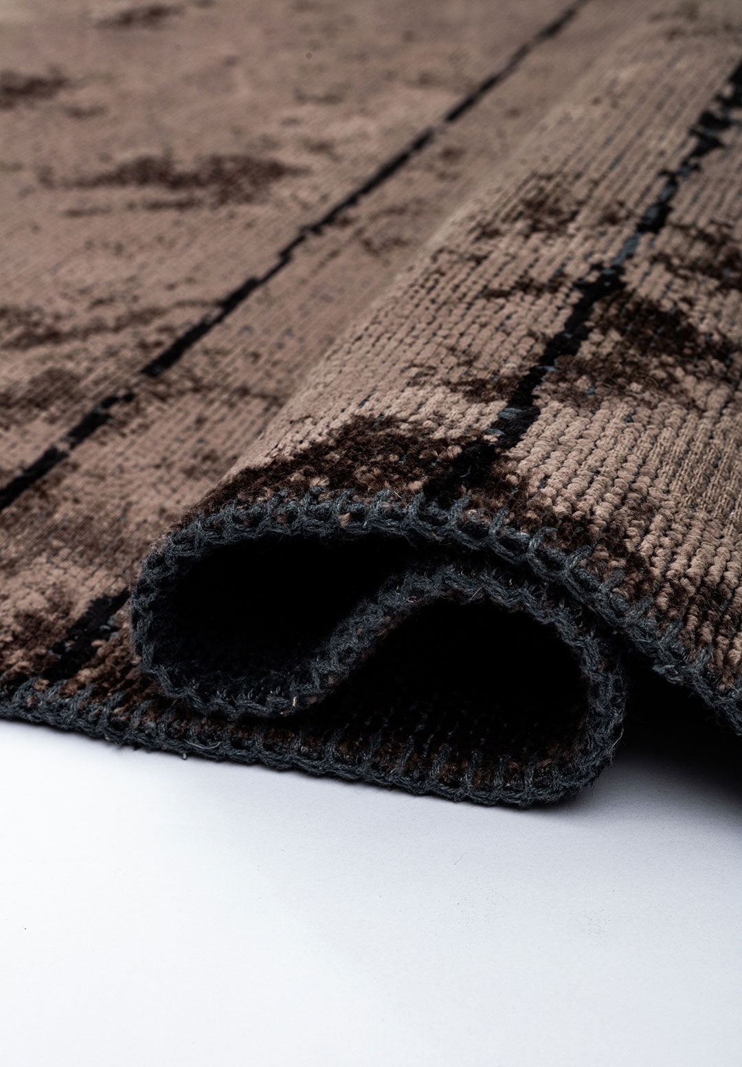 Barber Black - Dark Mink Rug