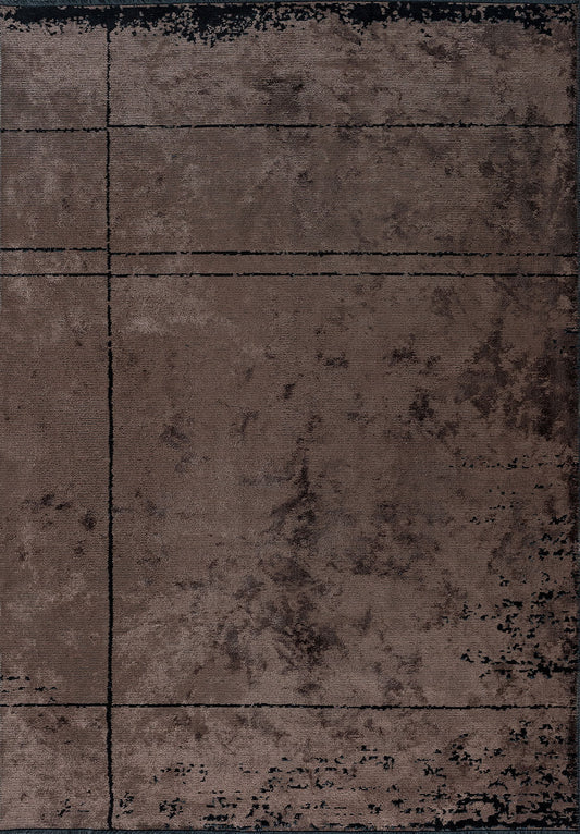 Barber Black - Dark Mink Rug area carpet area rug carpet Color_Black Color_Brown coral Material_Cotton & Viscose
