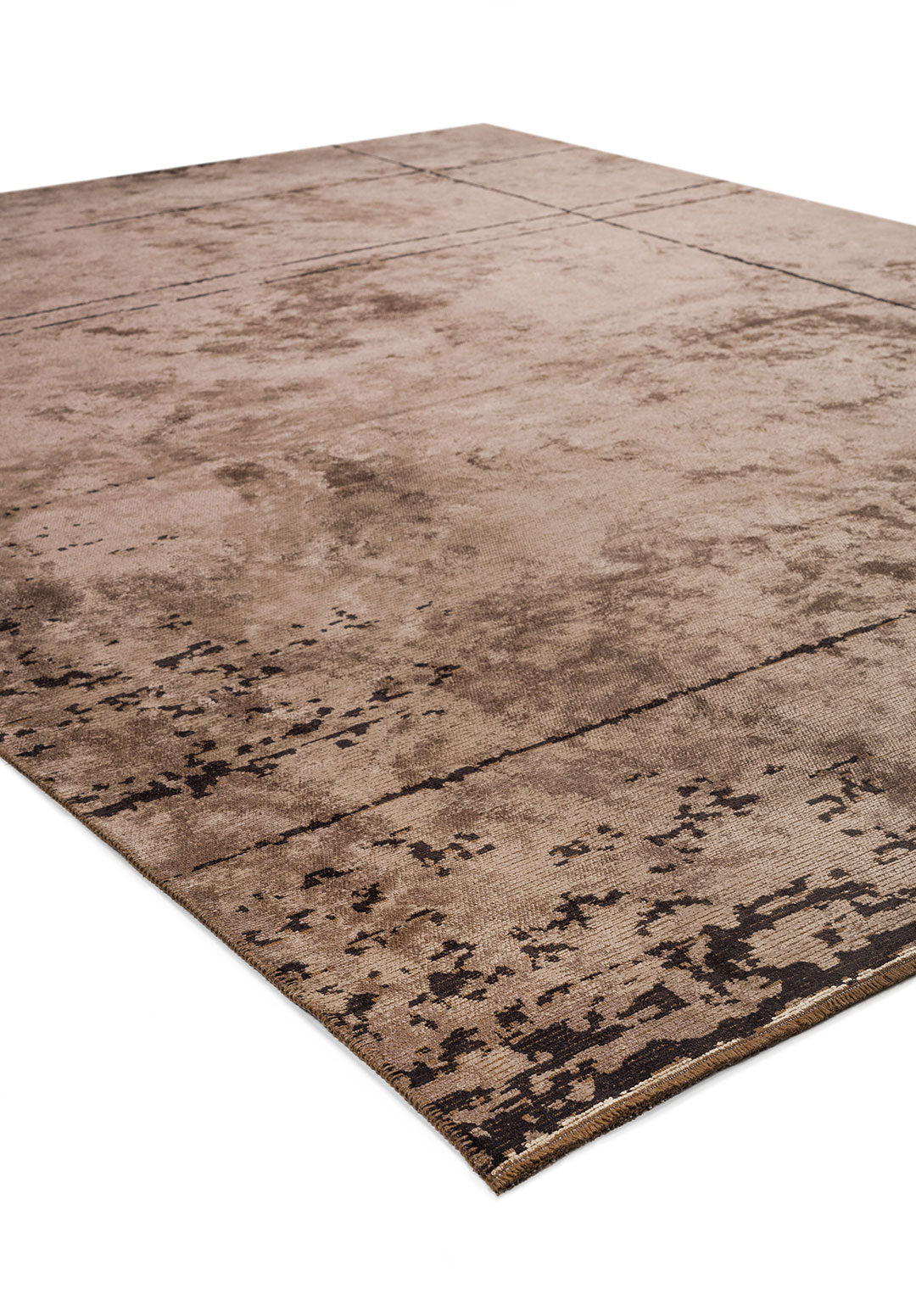 Barber Dark Mink - Black Rug