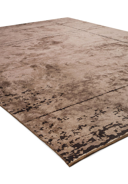Barber Dark Mink - Black Rug