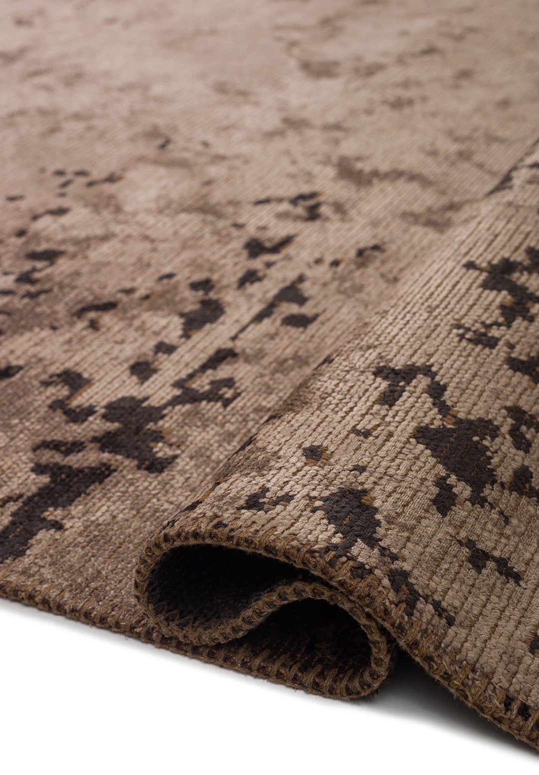 Barber Dark Mink - Black Rug