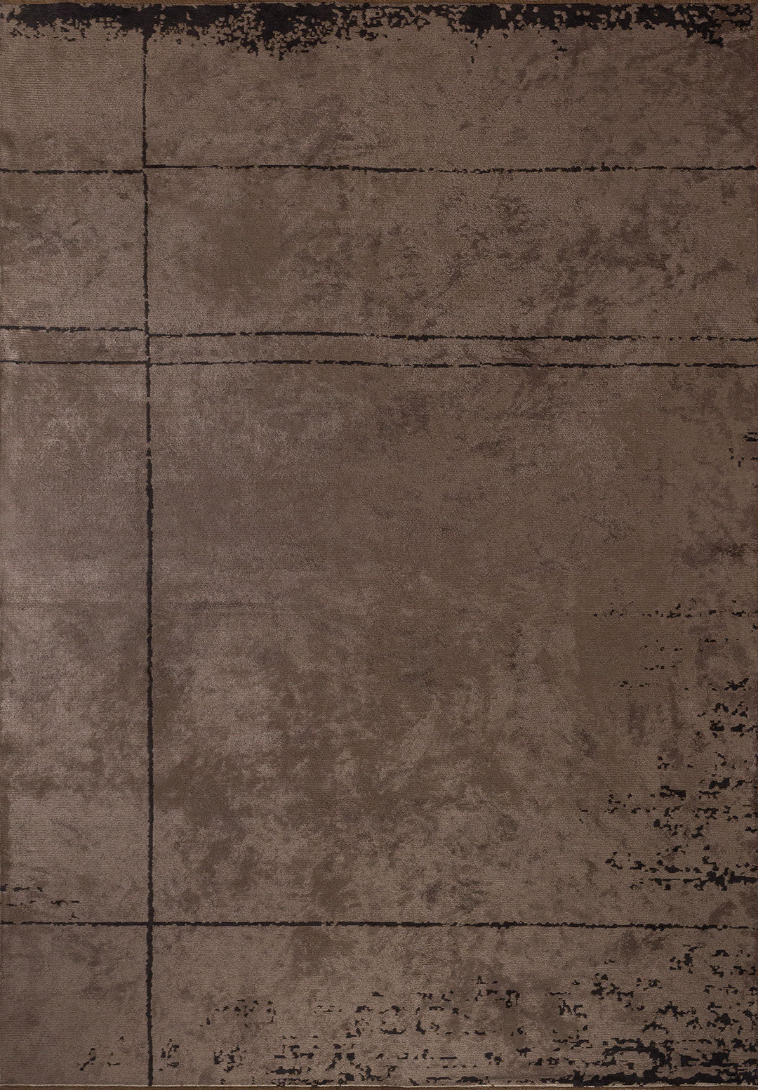 Barber Dark Mink - Black Rug
