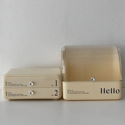 Retro Typographic Stackable ABS Makeup Organizer