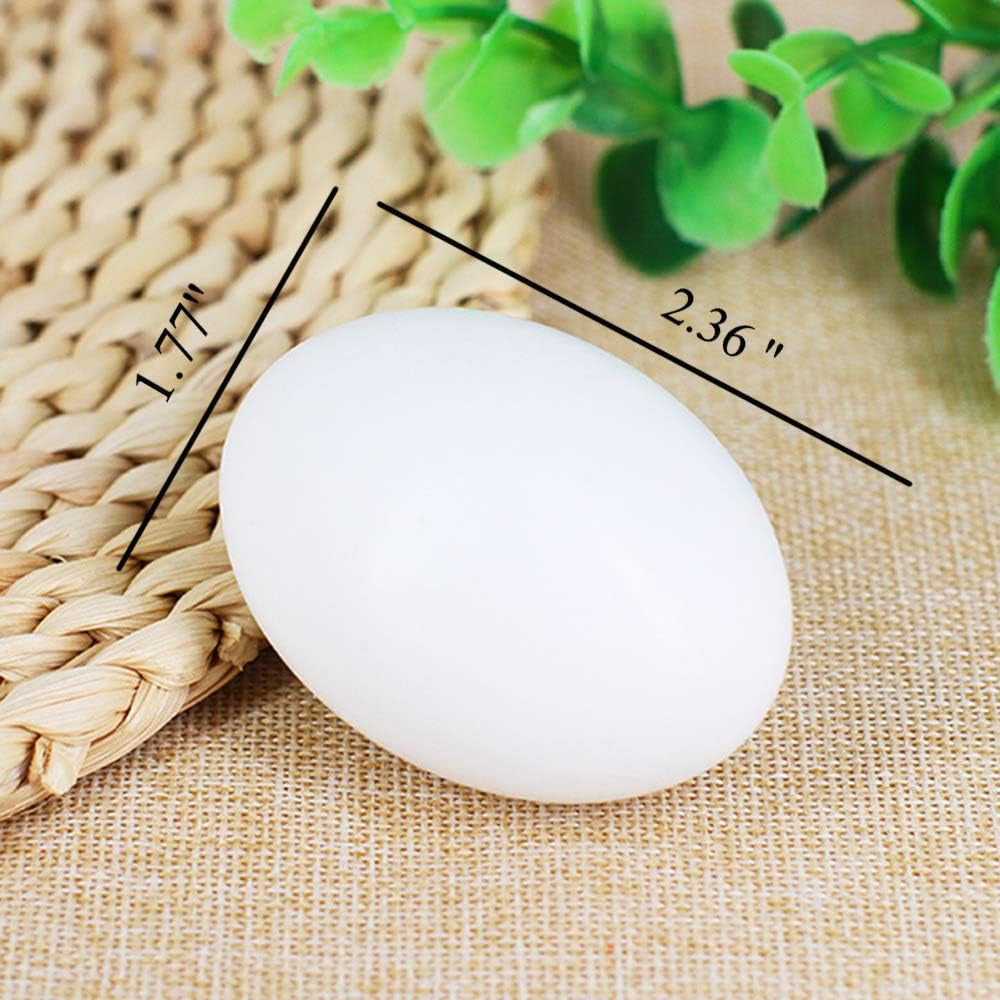 Easter Wooden Eggs White Fake Eggs to Paint Paintable Wood Eggs for Crafts Easter Decorations