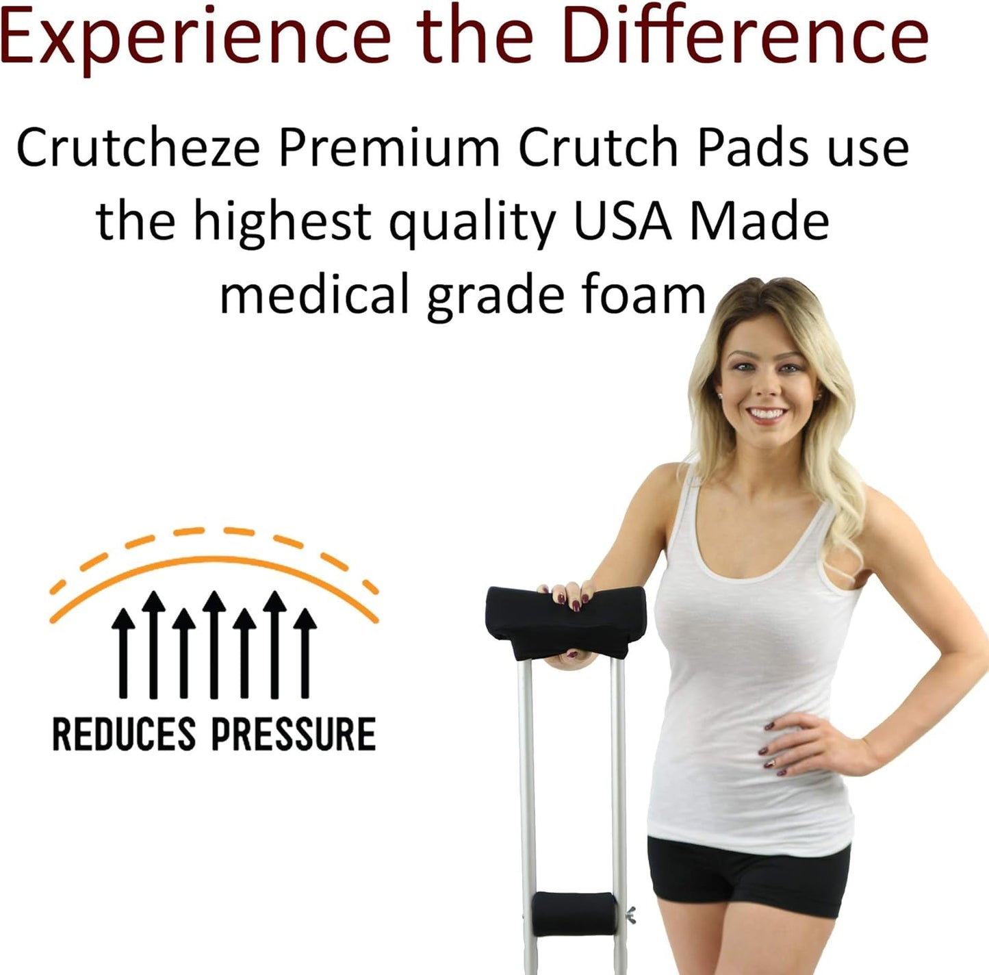 Crutcheze Premium USA Made Crutch Pad and Hand Grip Covers | Comfortable Underarm Padding Washable Breathable Moisture Wicking Odor Reducing- Accessories for Adult & Youth Crutches (Black) Canes Crutch Accessories Crutch Pads Crutches & Accessories Medical Supplies & Equipment Mobility & Daily Living Aids Mobility Aids & Equipment