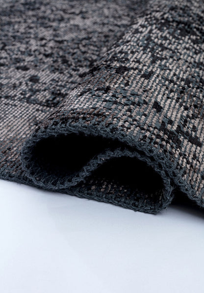 Heritage Dark Grey - Black Rug