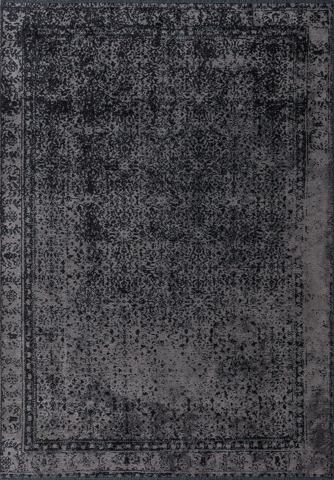 Heritage Dark Grey - Black Rug