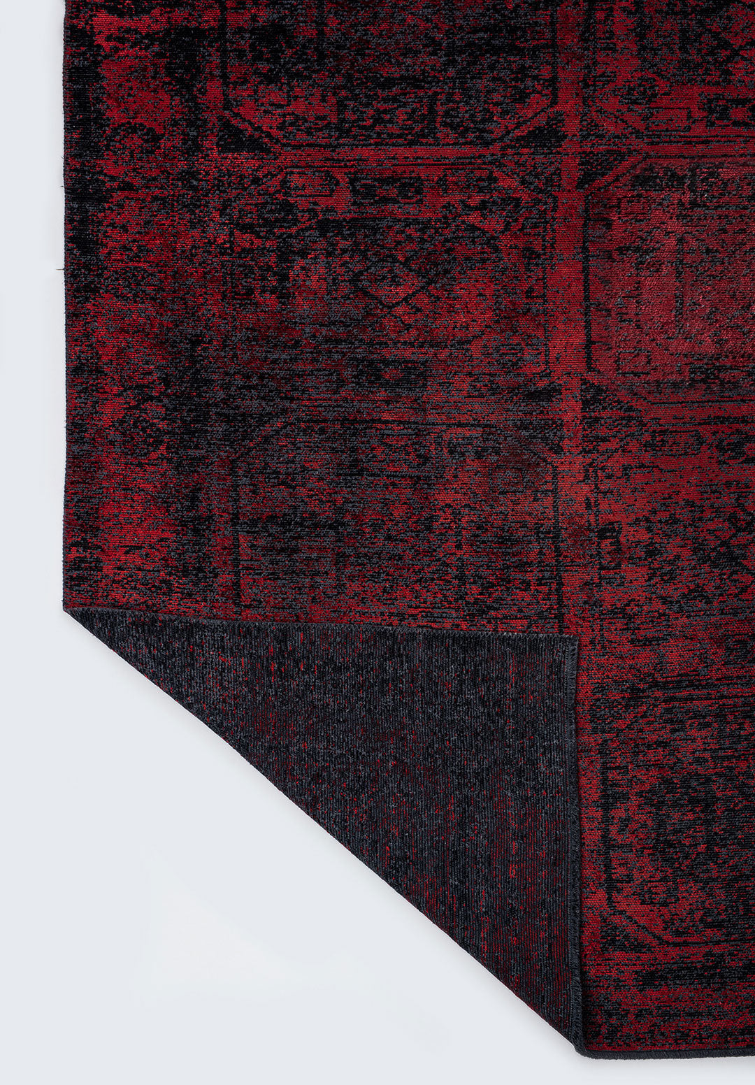 Tile Black - Red Rug