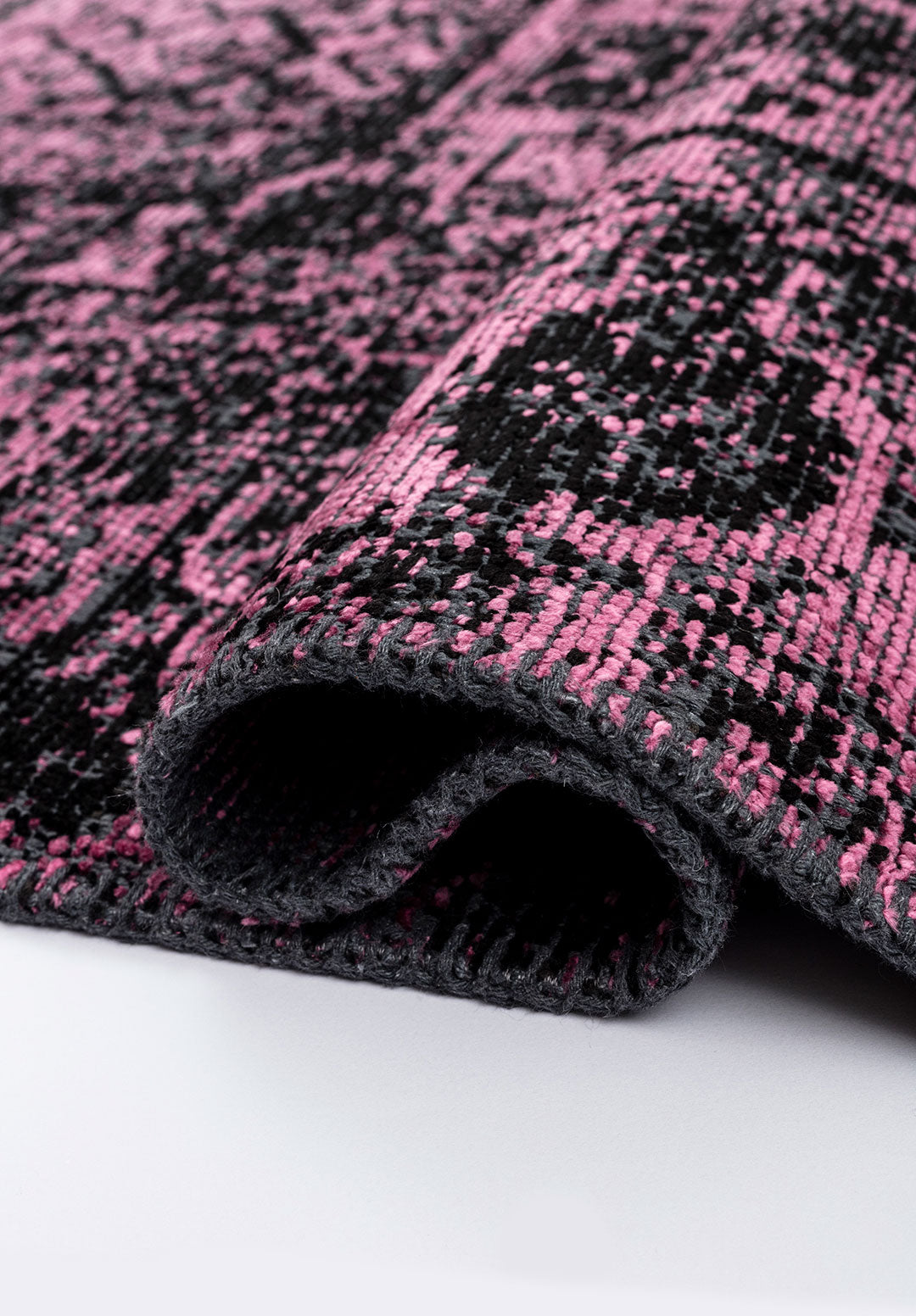 Tile Black - Pink Rug