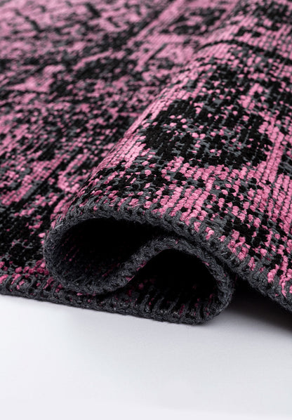 Tile Black - Pink Rug
