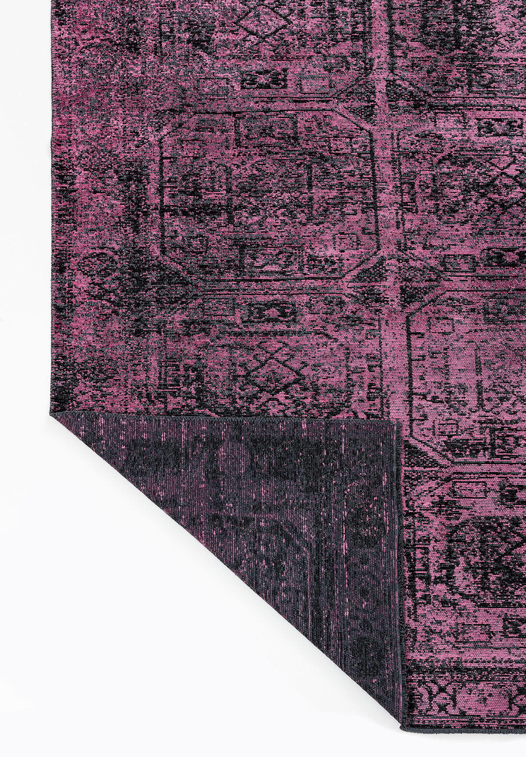 Tile Black - Pink Rug