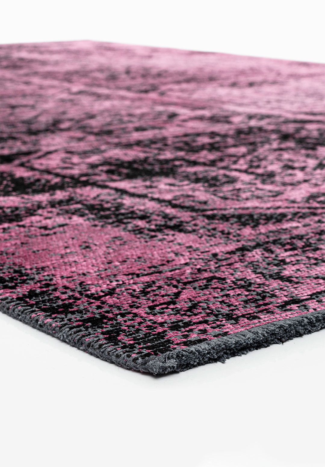 Tile Black - Pink Rug