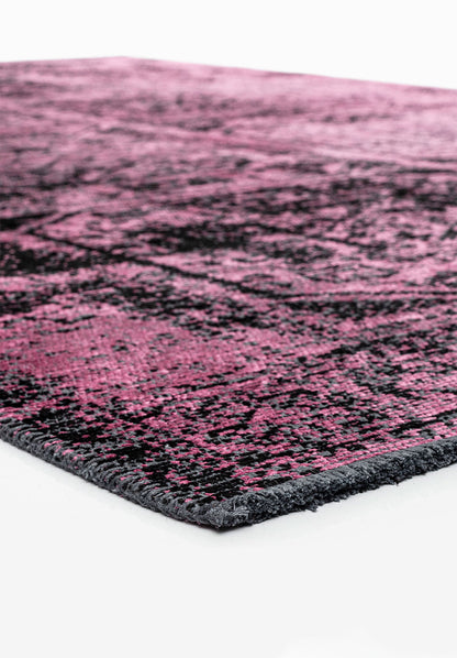Tile Black - Pink Rug