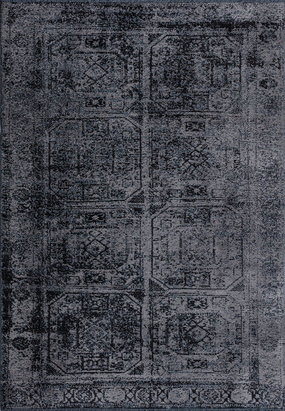 Tile Black - Dark Grey Rug