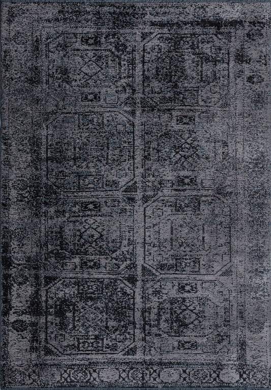 Tile Black - Dark Grey Rug