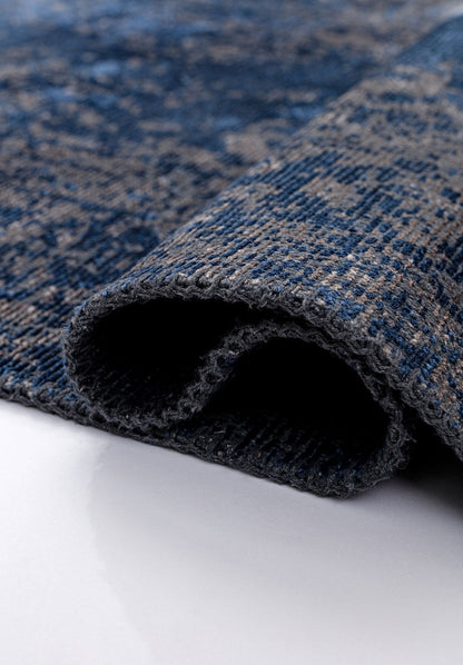Medallion Grey - Navy Blue Rug