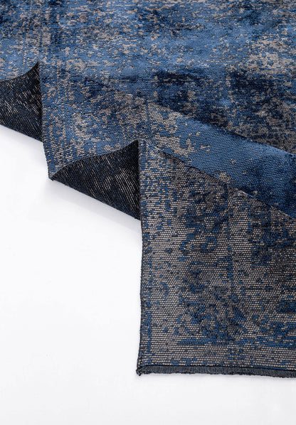Medallion Grey - Navy Blue Rug