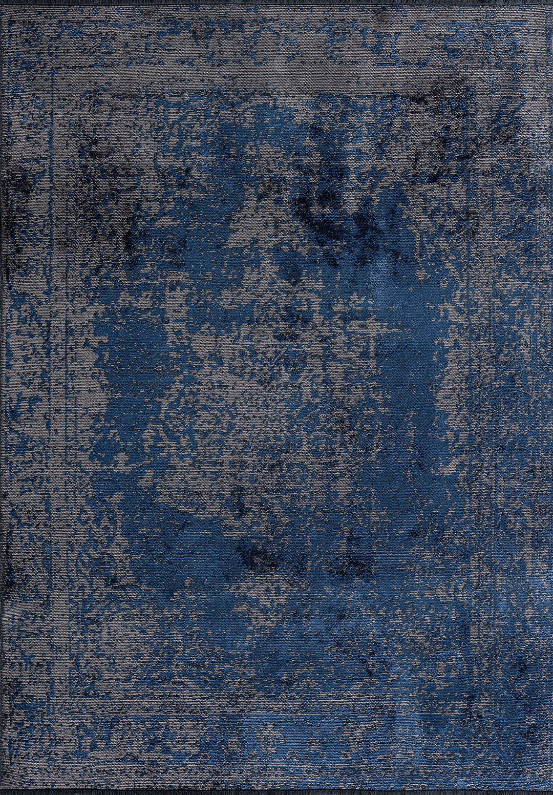Medallion Grey - Navy Blue Rug