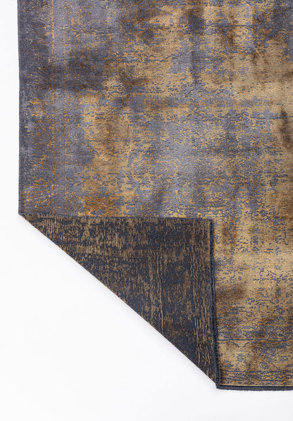 Medallion Grey - Gold Rug
