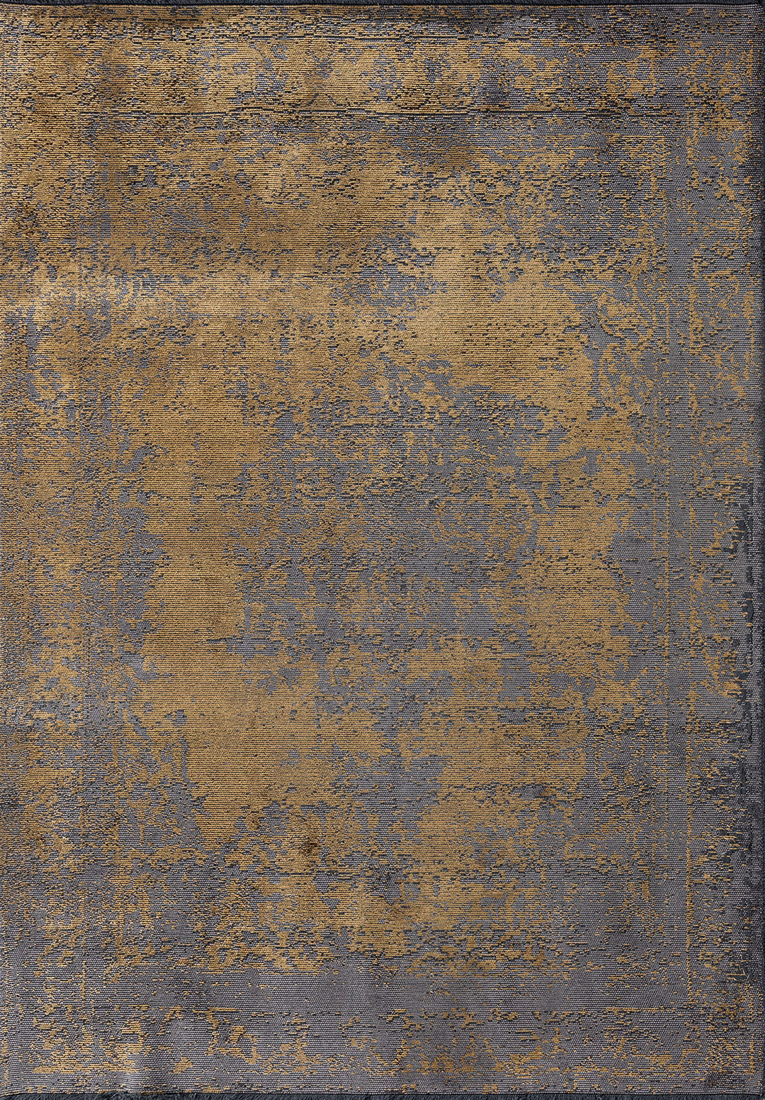 Medallion Grey - Gold Rug