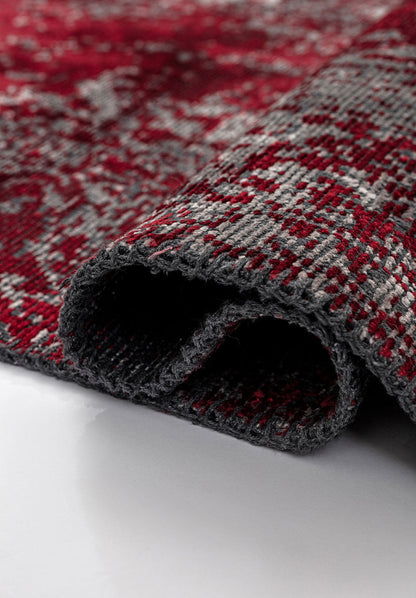 Medallion Grey - Red Rug