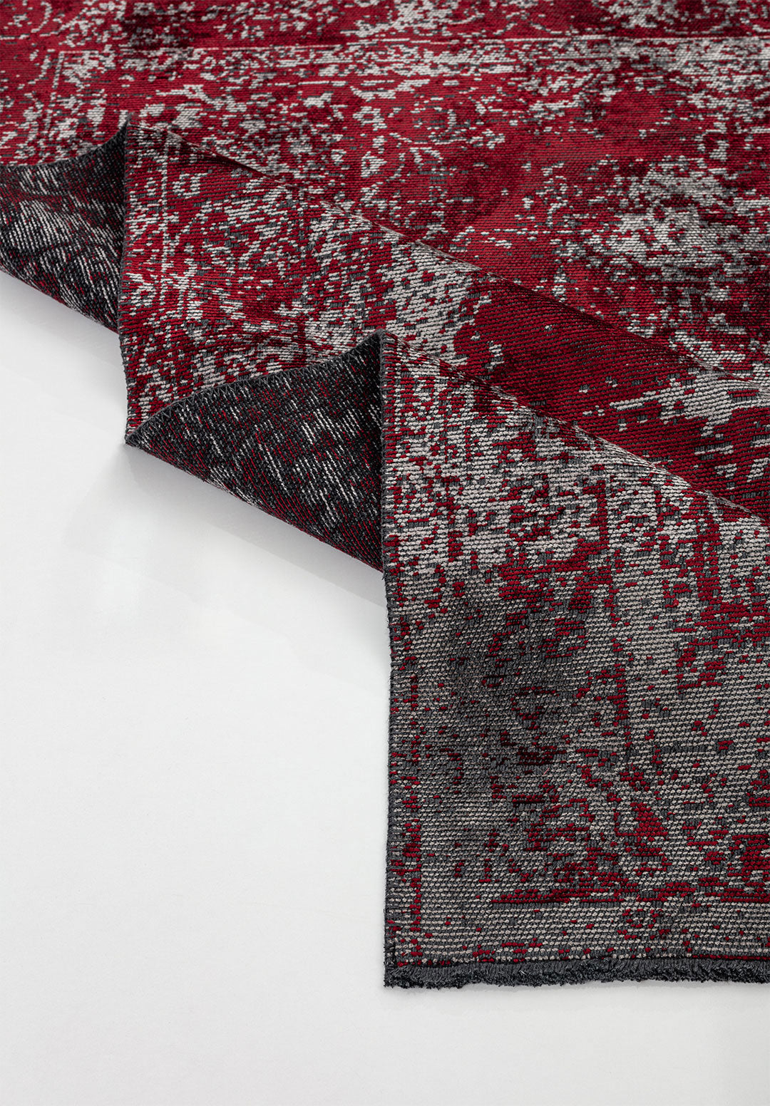 Medallion Grey - Red Rug